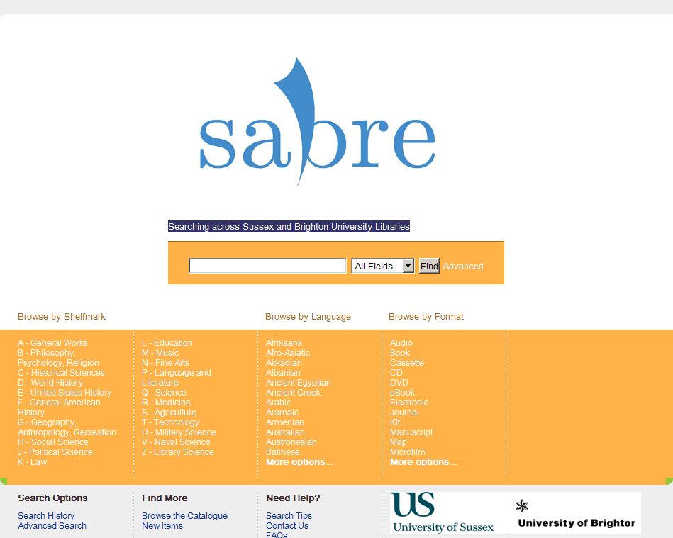 sabre homepage